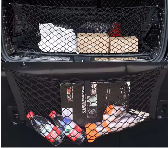 Support de filet de chargement universel – Maille élastique nylon avec 2 poches &amp; crochets