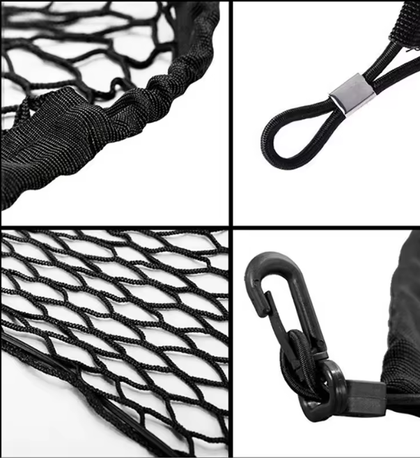 Support de filet de chargement universel – Maille élastique nylon avec 2 poches &amp; crochets
